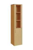 N 5 - 4DS kancelářská skříň, 1 dveře plné/1 dveře prosklené, 1800x400x400, pravá, buk royal